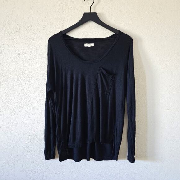 Madewell Tops - Madewell Slouchy Long Sleeve in Black